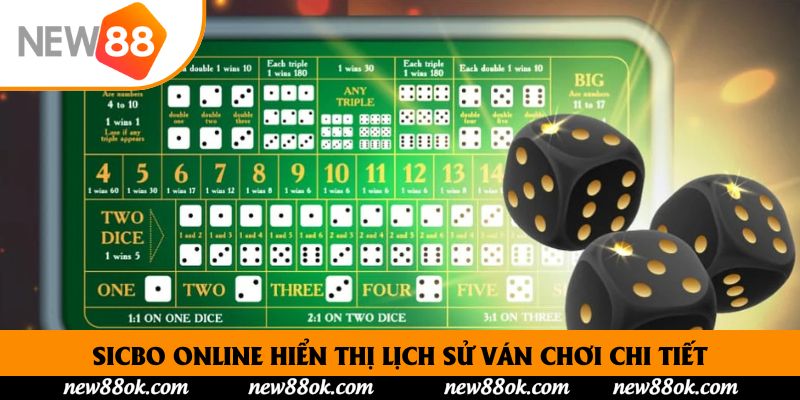 Sicbo online hiển thị lịch sử ván chơi chi tiết